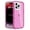 Hot Pink, variant on for iPhone 14 Pro Max Case, Heavy Duty Shockproof Protection Phone Cases, Anti-Drop, Dual Layer Transparent Protective Cover Compatible with iPhone 14 Pro Max, Crystal