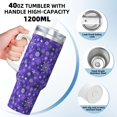 thumbnail image 3 of Sikiie New Year Snowflakes Insulated Stainless Water Bottle Lid Travel Mug Cup Insulated Tumblers Cup 40oz Ice Bully With Handle, 3 of 8