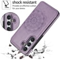 thumbnail image 4 of Design for Galaxy S24 5G Case with Credit Card Holder Slot PU Leather Wallet Phone Cases Stand Kickstand Durable Shockproof Protective Cover for Samsung S 24 Women Men 6.1 inch Purple, 4 of 13