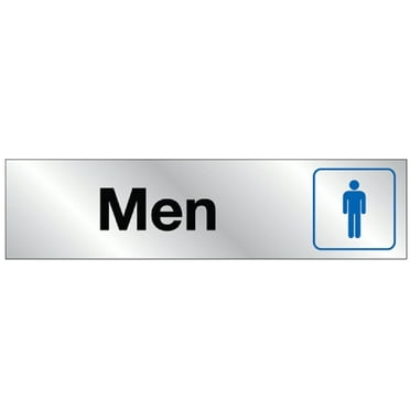 Hy-Ko 2x8 Men Restroom Sign 478