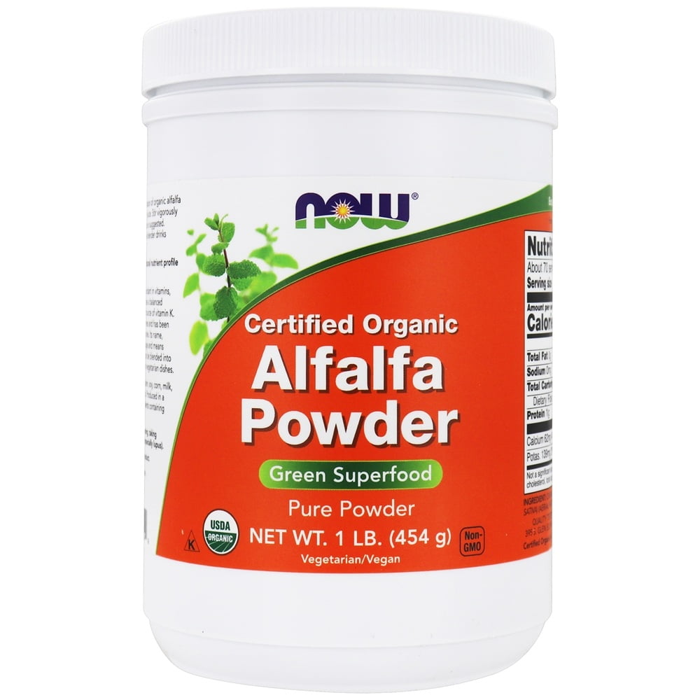 NOW Foods Organic Alfalfa Powder 1 lb.