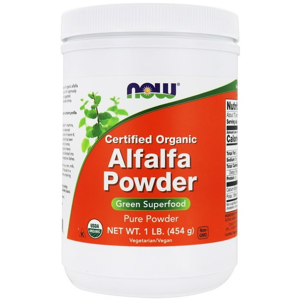 NOW Foods Organic Alfalfa Powder 1 lb.
