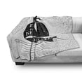 thumbnail image 3 of Adventure Soft Flannel Fleece Throw Blanket, Being Open to the New Adventures Words on a Small Boat Marine Journey Theme, Cozy Plush for Indoor and Outdoor Use, 50" x 70", Black White, by Ambesonne, 3 of 6
