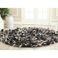 thumbnail image 3 of SAFAVIEH Rio Dallas Geometric Polyester Shag Area Rug, Dark Grey/Multi, 4' x 4' Round, 3 of 8