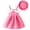 Pink, variant on HVOBTTY Toddler Girl's Summer 2 Piece Suits Sleeveless Air Layer Spaghetti Strap Bow Dress Bead Embellishment Matching Hat
