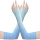 thumbnail image 1 of Guardurnaity 1 par de protección refrigeración hielo seda brazo mangas seguridad Fitness Protector UPF 50 protector solar ciclismo pesca golf guantes y mitones Gradiente de verde azul, 1 of 6
