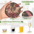 thumbnail image 6 of 6 Pcs Drink Coasters with Holder 3.94in Woven Coasters for Drinks Beautiful and Detailed Deer Coaster Set for Protection Table, 6 of 7