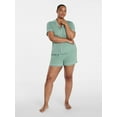 thumbnail image 6 of Joyspun Women's Dreamy Soft Collection Notch Collar Top and Shorts Pajama Set, 2-Piece, Sizes XS-3X, 6 of 6