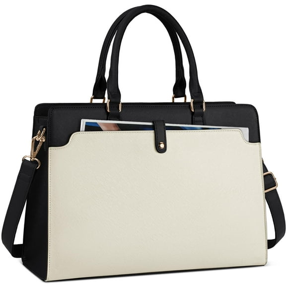 Bolsa para portátil RAINSMORE para mujer de 15.6 pulgadas, piel impermeable