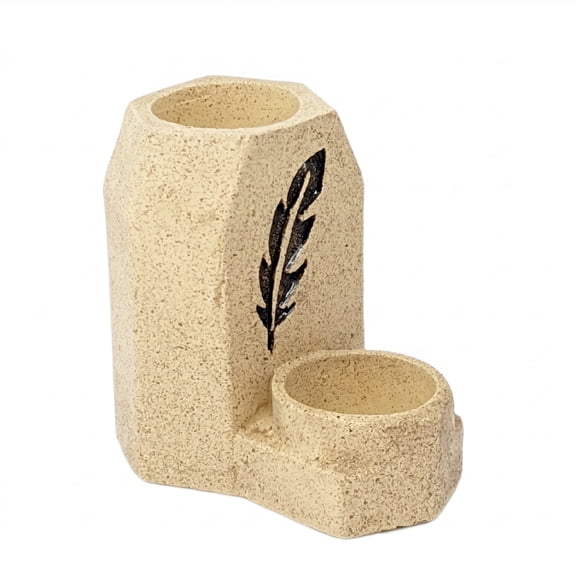 Feather Tealights Candle Holder Resin Decor for Table Coffee Centerpiece Double Tea Light Holder Vintage Style Home Bathroom Decor  Remembrance Gift