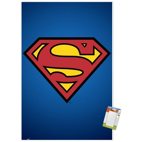 DC Comics - Superman - Shield Wall Poster, 14.725" x 22.375"