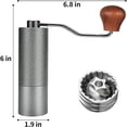 thumbnail image 7 of Manual Coffee Grinder, Adjustable Grinding Settings, Stainless Steel Burrs, Portable Hand-Cranked Coffee Grinder, For Espresso, Drip Filter, French Press Filter, Compact And Durable (white), 7 of 7