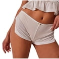 thumbnail image 5 of Ashirexll Plus Size Underwear for Women, Ladies Underwear Panties, Fashion Solid Color Low Waist Split Rose Mini Shorts Leggings, 5 of 6