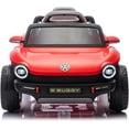 thumbnail image 3 of EastVita Kids Electric Vehicle Licensed Volkswagen | 12V Ride-On Toy with Remote Control | LED Lights, MP3, and Bluetooth Red, 3 of 6