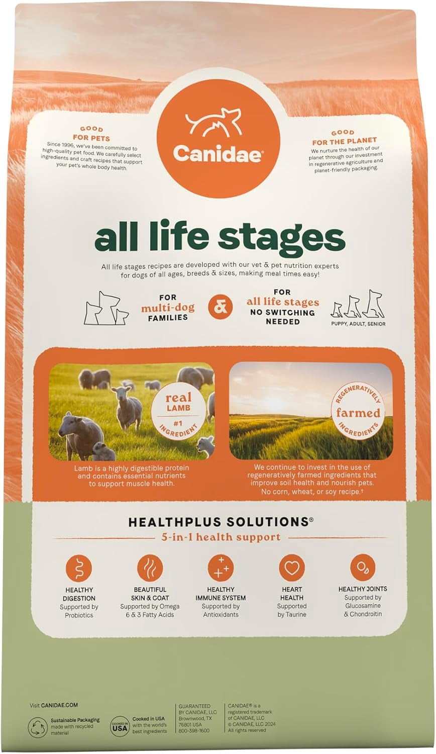 Canidae All Life Stages Real Lamb & Ancient Grains Dog Food 27lbs.