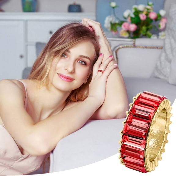 Wioihee Ladies' jewelry Rings Trendy Fashion Copper Retro Purple Zircon Ring Diamond Geometry Ring Wedding for Mother