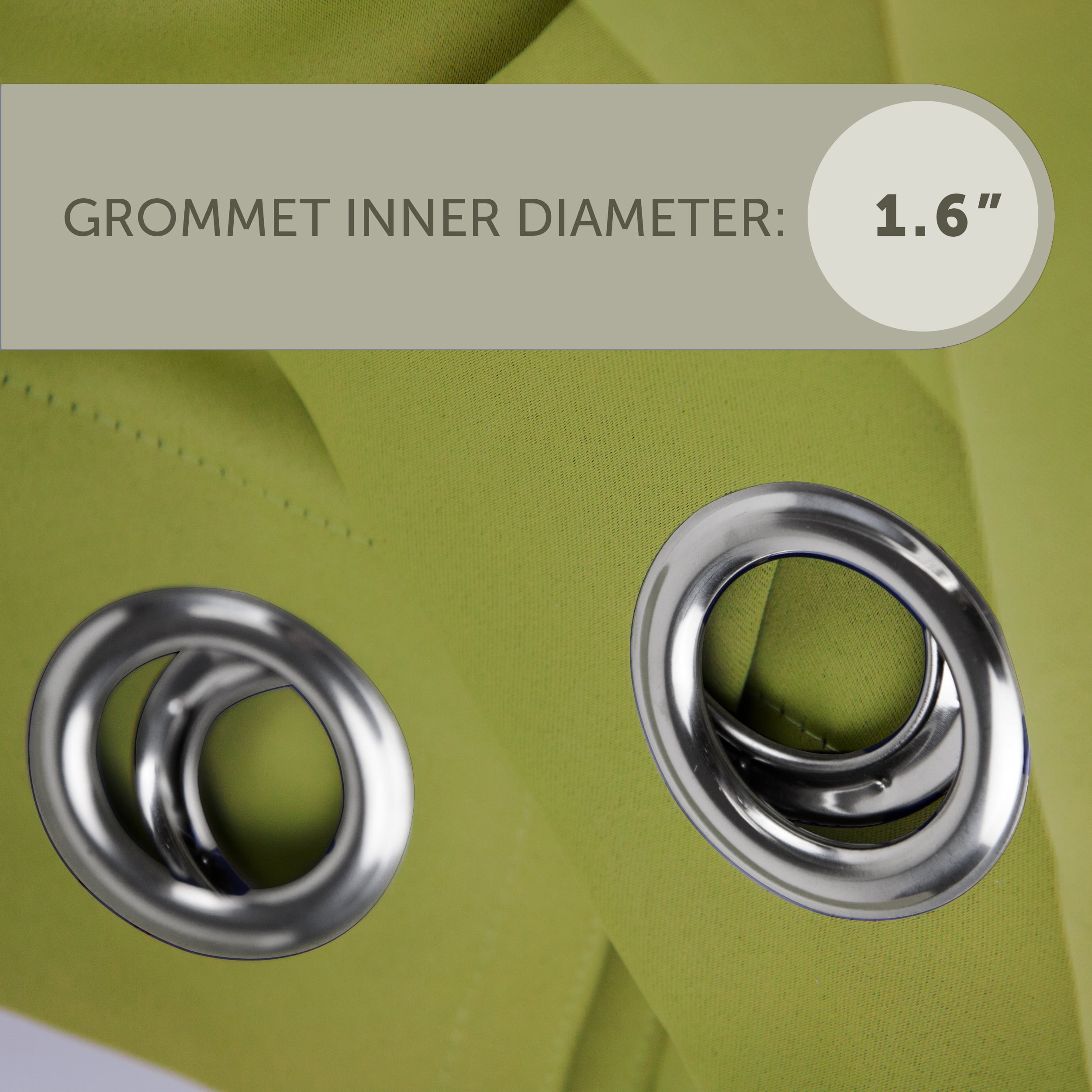 Premium Soft Touch Curtain Panel - 52" x 96" 1 Panel - Green