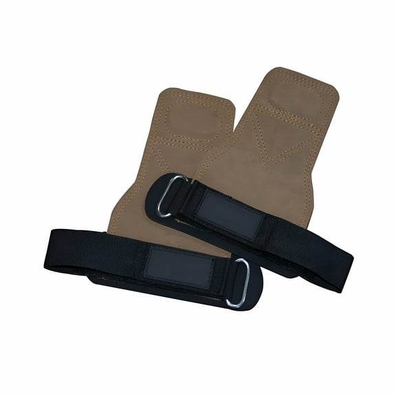 TELOLY Gymnastics Grips Cross Training Hand Grips Wrist Wraps Weight Lifting Gloves Workout Gloves for Men, Deadlift, Dumbbells, Strength Training Brown