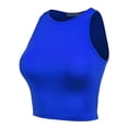 thumbnail image 4 of Women's Trio Sleeveless Casual Crew Neck Fitted Cropped Tank Top Shirts, 4 of 5