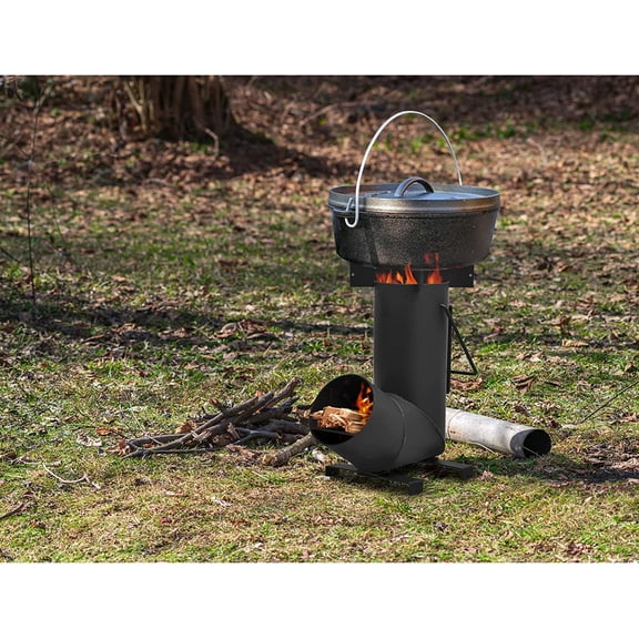 Portable Rocket Stove Cooking Ovens, Wood Burning Stove for Outdoor Cooking, Backyard, Camp Cooking and Off-Grid