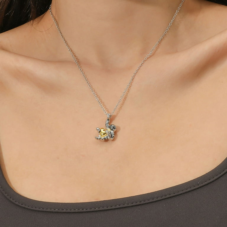 Sloth diamond necklace online