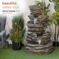 thumbnail image 5 of Alpine Corporation Five-Level Rock Waterfall Indoor/Outdoor Fountain, 5 of 14