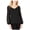 Black, variant on I.N.C Womens Sheer-Trim Knit Blouse, Black, Small