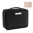 thumbnail image 1 of Bolsa de maquillaje de viaje Queboom, neceser para cosméticos, neceser para mujer y hombre (negro), 1 of 5