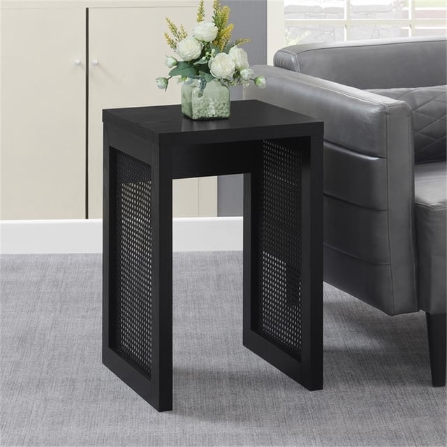 Convenience Concepts Northfield Table d'Appoint Tressée en Bois Noir