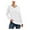 White, variant on MLANM Women's V-Neck Pullover Sweaters Side Split Tunic Sweatshirt Casual Long Sleeve Knit tops, S White
