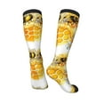 thumbnail image 4 of Easygdp Honey Bee Soccer Socks Sport Knee High Socks Calf Compression Athletic Socks for Men and Women, 4 of 9