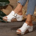 thumbnail image 4 of SACFOF Womens Wedge Sandals With Strap for Dressy Ladies Sandals Casual 2.56 Inch Wedge, 4 of 6