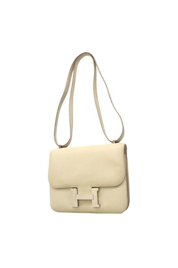 Pre-Owned Hermes Constance 18 Shoulder Bag, Swift Leather, Beton, C Stamp, Women's