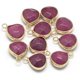 thumbnail image 1 of 1 colgante de jade blanco natural teñido en forma de lágrima, dije de piedra natural facetada, collar con colgante dorado, dije de gema rosa vieja, 1 of 2