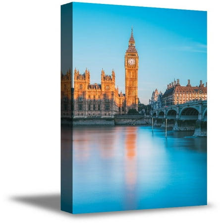 Awkward Styles Big Ben Canvas Decor Thames River Framed Art London Bridge Poster Sunrise Photo Big Ben Canvas London Cityscape Photo Urban Canvas Decor Big Ben Souvenirs Big Ben Wall Decor