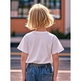 thumbnail image 2 of Camiseta con estampado de aguacate para niña, elegante, de mezcla suave de poliéster y elastano, cuello redondo informal y manga corta, ideal para el verano, color negro con un divertido estampado de, 2 of 5