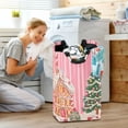 thumbnail image 5 of Yayeee Freestanding Laundry Hamper with Handle Collapsible Large Storage Basket for Clothes, Brown Gingerbread House, 5 of 7