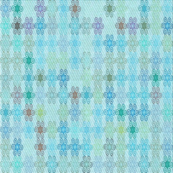 Ahgly Company Machine Washable Indoor Square Transitional Tron Blue Area Rugs, 5' Square