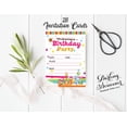 thumbnail image 3 of Darling Souvenir White Birthday Invitation Card 28 Pcs Fill or Write In Blank Invites Printable Party Supplies 5 x 7 Inches, 3 of 5