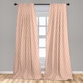 thumbnail image 5 of Ambesonne Paris Curtains, Eiffel Tower Pattern, Pair of 28"x84", Pale Yellow Dark Coral, 5 of 5