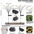 thumbnail image 4 of LINLIN Solar Garden Light, 8 LED Solar Swaying bee Firefly Light in The Wind, 2 Modes, Outdoor Waterproof Decorative Solar Light for Courtyard Terrace, Pedestrian Path, Lawn, Warm White, 4 of 8