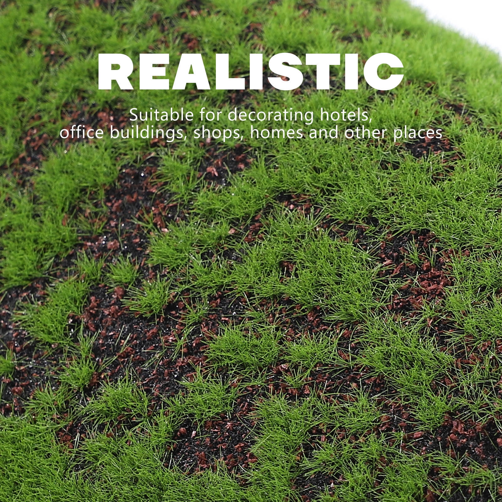 RENACLIPY Soft Artificial Turf Green Moss Mat, Faux Grass Rug for Home, Patio, Garden Decoration and Landscaping