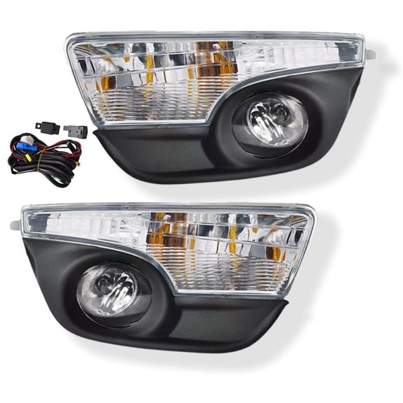 Pair Front Bumper Clear Fog Lights for 2013-2015 Nissan Altima w/ Wiring