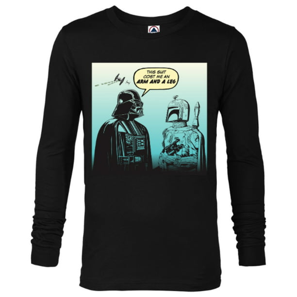 Star Wars Funny Darth Vader and Boba Fett Comic - Long Sleeve T-Shirt for  Men -Customized-Black 