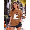 thumbnail image 4 of MOUSYA Halloween Shirts for Women Cute Ghost Shirt Fall Pumpkin T-Shirt Coffee Lover Graphic Tees Casual Short Sleeve Tops, 4 of 12