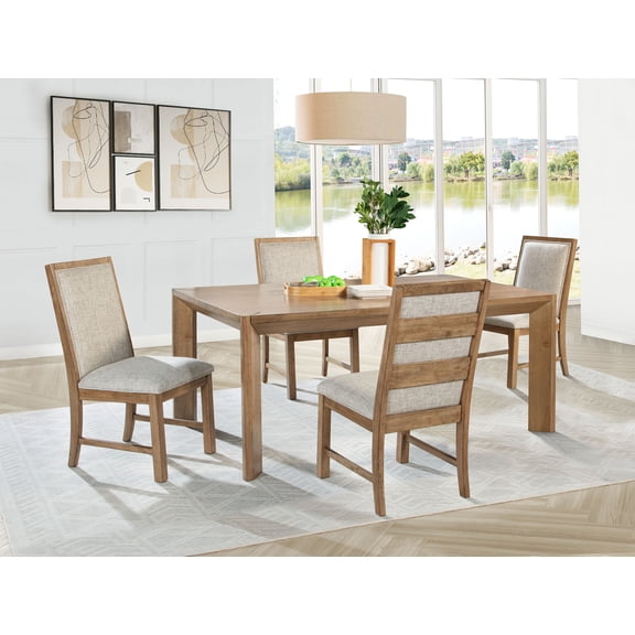 Coaster Bruner 5-Piece 72-inch Rectangular Dining Set, Natural Brown