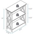 thumbnail image 3 of Casual Home Montego 3-Shelf Bookcase, White, 3 of 3