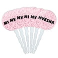 thumbnail image 1 of Myesha Cupcake Picks Toppers - Set of 6 - Pink Speckles, 1 of 1
