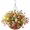 Purple,rose Red,white, variant on Artificial Hanging Flowers for Outdoors Spring Decoration,Faux Silk Chrysanthemum,Hanging Planters in inch Coconut Lining Basket for Home Outside Porch Decor(Rose Red)