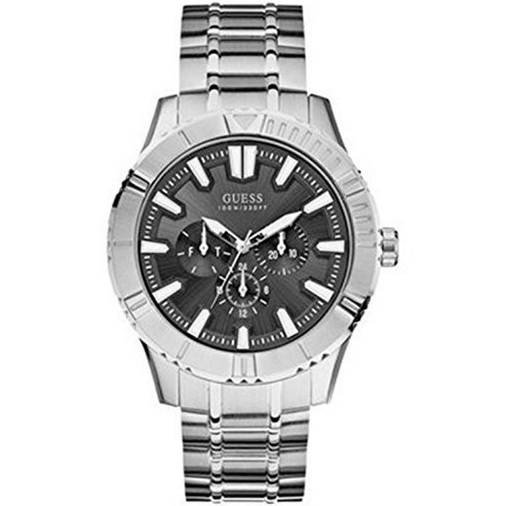 GUESS Guess Men's STEEL W0174G1, Multifunction Dial,Stainless Steel